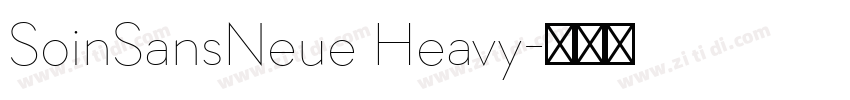 SoinSansNeue Heavy字体转换